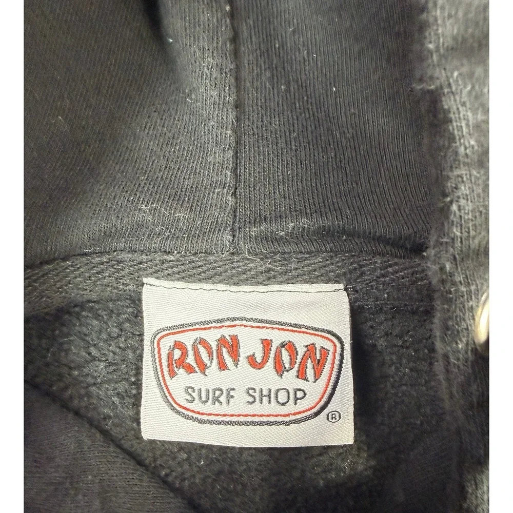 Ron Jon Surf Shop Hoodie Cocoa Beach Black Fireworks Graphic Pullover Size M